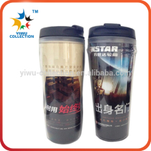 Double wall plastic travel mug/auto mug/Stainless Steel Coffee Mixing Cup Self Stirring Mug