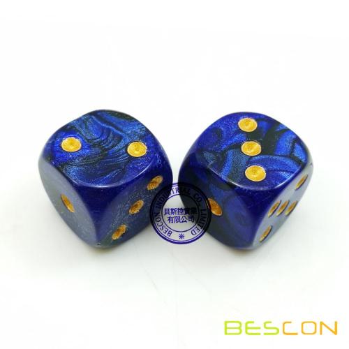 Bescon Swirled Two-tone Dice Six Sides