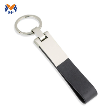 Genuine leather keychain fob idea