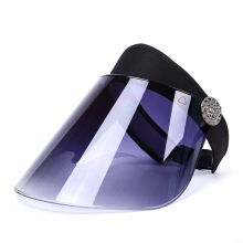 Blue hard visor transparent sun visor hat