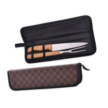 2pcs Knife Fork Set with 2pcs BBQ Tool Set