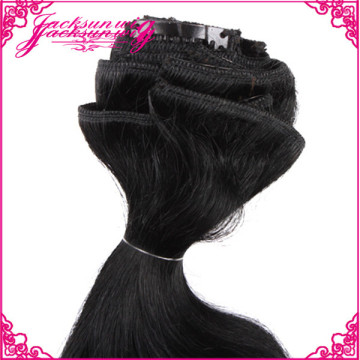 Cheap 100% human hair clip in hair extension,clip on hair extension