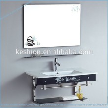 Rectangular glass vessel sink
