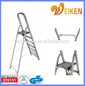 WK-AL207 domestic foldable step aluminum ladder aluminum household ladder 13-step ladder