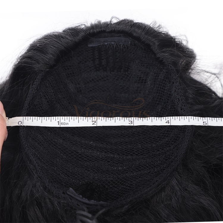 Vigorous Short Curly Ponytail Hair Extension Synthetic Fiber Natural Textured clip in/on Hairpiece for Black Women