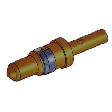 Contact d&#39;alimentation à sertir coaxial D-SUB mâle droit