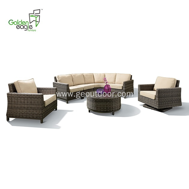 Aluminum yarad outdoor furniture wicker sofa