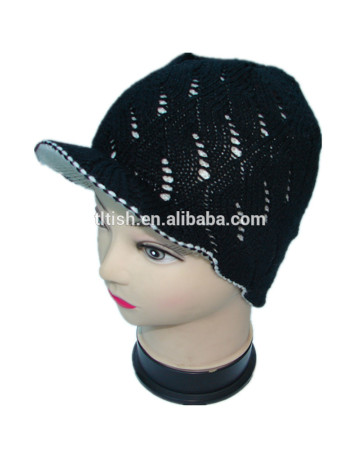 newest high quality embroid strass knitted hat with cap