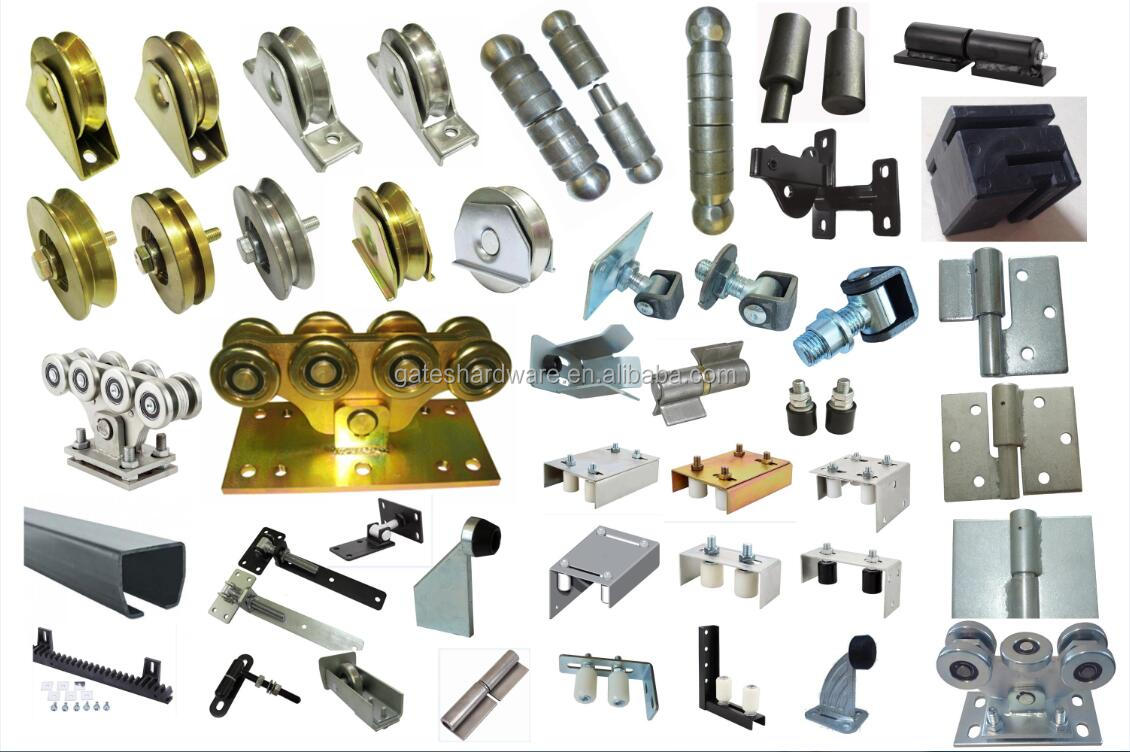 Rullo della ruota del cancello scorrevole zincato con scanalatura a V da 2 pollici 2,5 pollici 3 pollici 4 pollici con staffa di montaggio