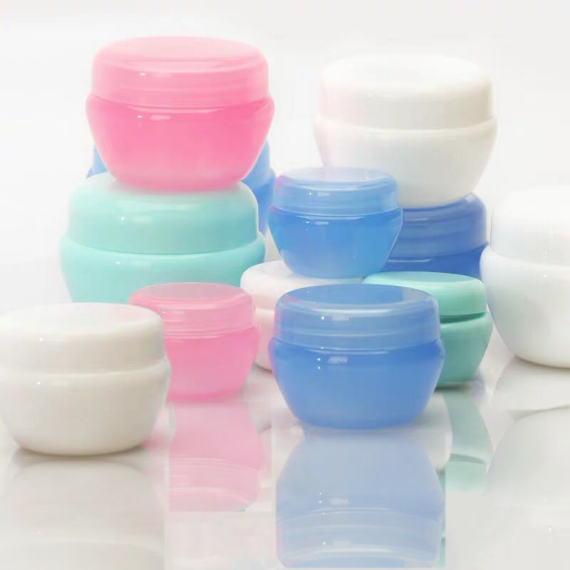 PP berbagai warna jamur bentuk toples krim kosmetik