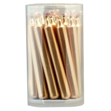 Custom package metallic chime candles