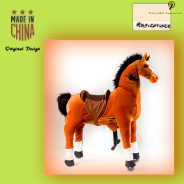 Ride on horse toy pony , saddle-less horse riding