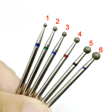 Spherical Ball Diamond Nail Drill Bit 3/32\" - Rotary Diamond Burr for Nail Care
