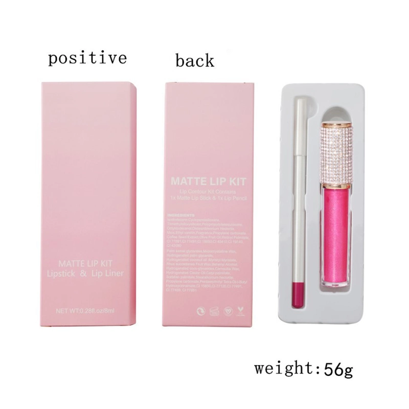 Make up Vegan Lipstick Private Label Lip Liner and Lipstick Set 2in1 Lipstick Cosmetics
