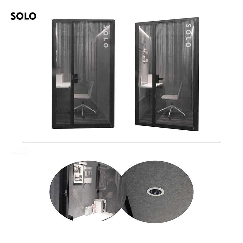 Model design movable soundproof office phone booth acoustic phone pod