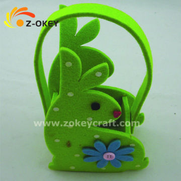 Rabbit-shaped cute felt home decorations storage basket gift