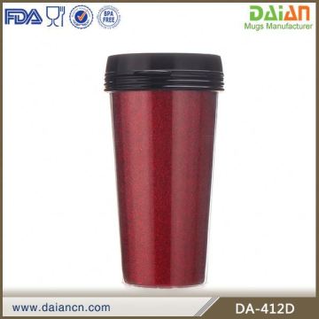 Advertising Removeable Paper Insert Plastic tumbler with Lid