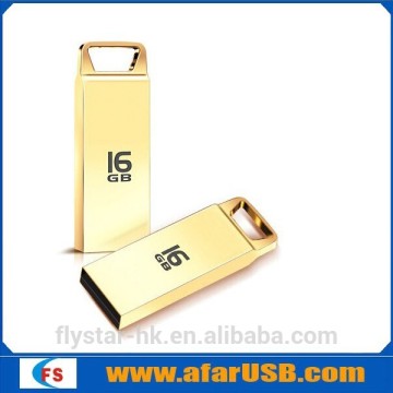 Wholesale USB Pen Drive gold mini USB Flash Drive free logo Bulk Custom USB