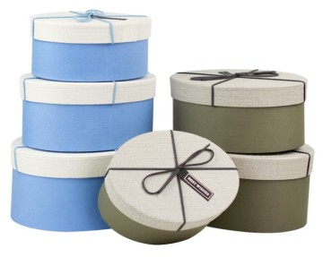 Oval rigid storage box in 3 size