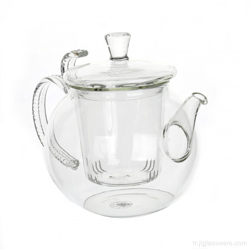 Satılık 800ml Ağızdan Şişirilmiş Pretty Pyrex Çaydanlık