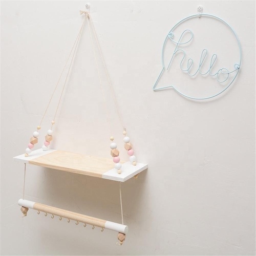 Storage Shelf Nordic Wall Hanging Shelf Swing Rope