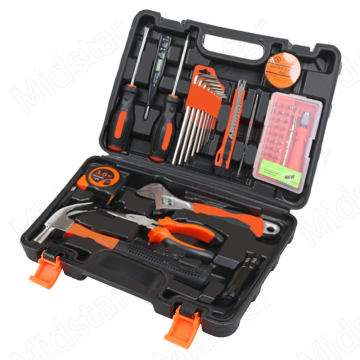Midstar 52pcs House Hold Tool Kit General Home/Auto Repair Tool Set with Hammer, Pliers, Screwdriver Set, Wrench Socket Kit