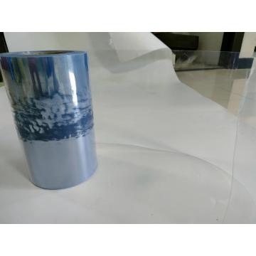 Folha rígida de azul claro transparente de PVC, 100% puro