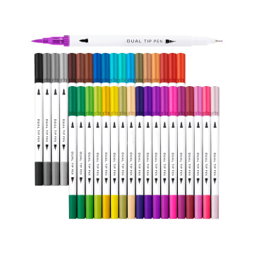 Watercolor Dual Tip Brush and Fine Tip Marker Pen