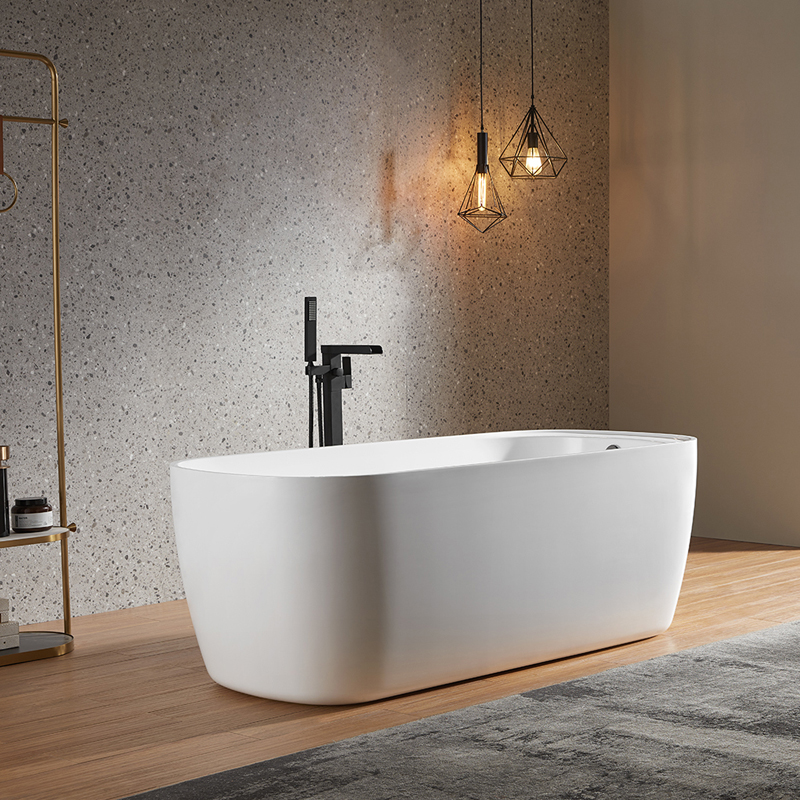 Good Price Freestanding Bathtubs White Acrylic Freestanding Bathroom Tub Durable Bathtub