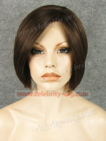 Short Chic Brown Synthetic Lace Front Wig Victoria Beckham Wig