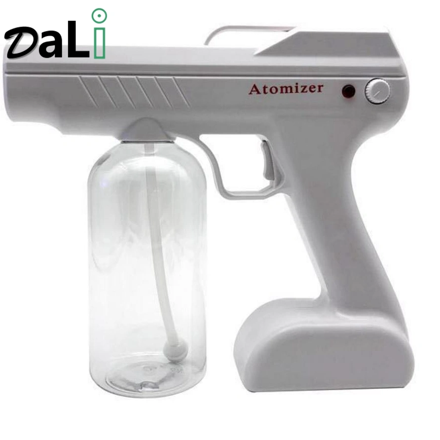 Newest 800ml Wireless Portable Disinfection Blue Light Nano Gun Ultra Fine Aerosol Water Mist Trigger Sprayer