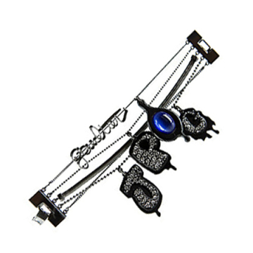 Hip-hop style with letter & sapphire bracelet hand chain