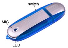 Aluminium And Plastic 4g 8g 2.0 Recording Flash Wav Usb Drive Voice Recorder