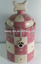 Paw pattern 1.5kg ceramic pet food storage bin