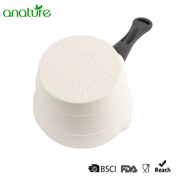 White Die-Cast Non-stick Mini Sauce Pot