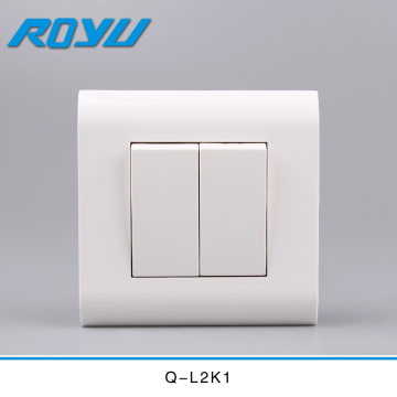 Fire resistant luxury 2 gang button switch