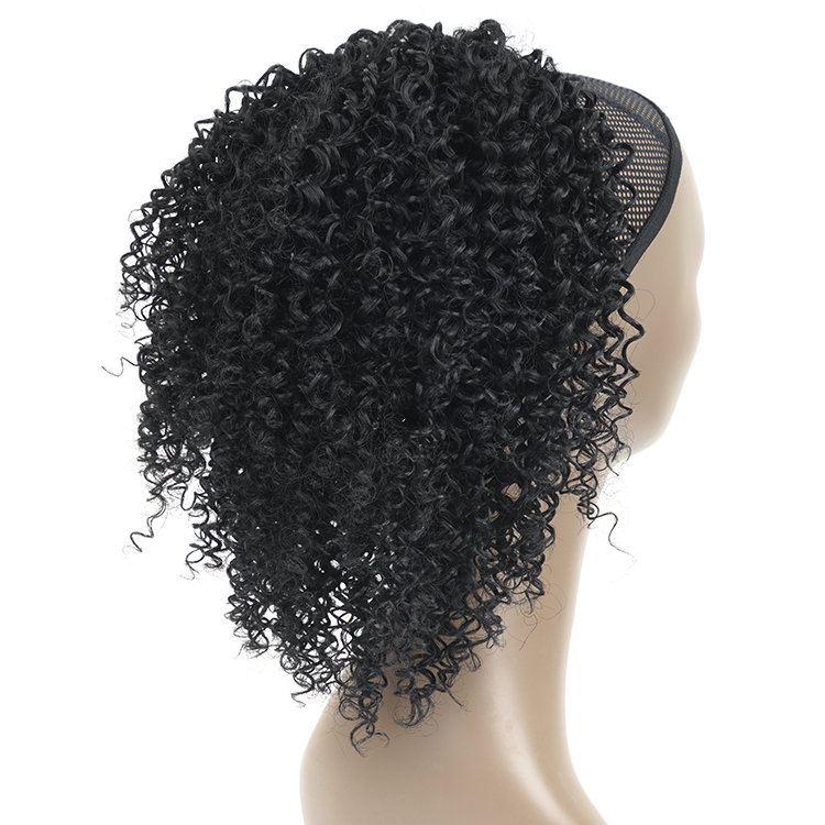 Draw Puff Afro Kinky Curly ponytail African American Short Wrap Synthetic clip in ponytail Hair Extensions