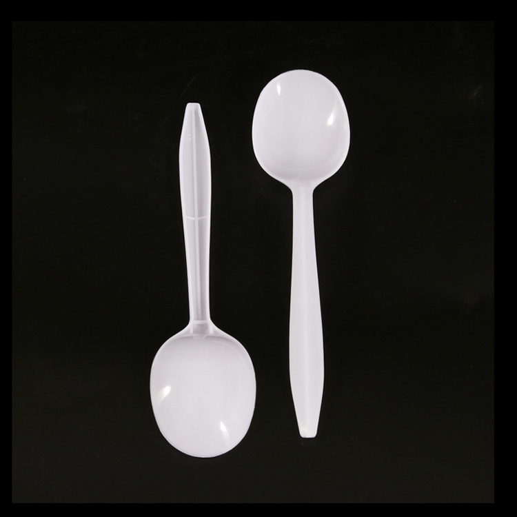 Disposable Food Grade PP Plastic Spoon Set with Napkin