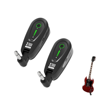 XTUGA JTSY23 Factory Guitar Wireless System - Transmitter and Receiver with Built-in Rechargeable Battery for Guitars and Basses