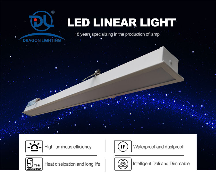 CE/ROHS/SAA Commercial 30W Linear LED Lighting Recessed