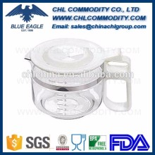 800ml transparent glass coffee decanter with plastic filter