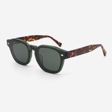 Classic Round Acetate Unisex Clip-On Sunglasses 23A8065