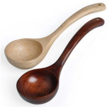 Natural Wooden Soup Spoon Ladle Rice Paddle Scoop