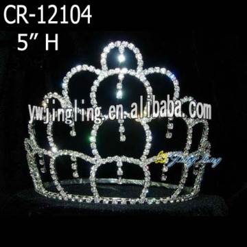 5 Inch Cheap Hair Jewelry Pageant Crown