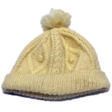 Ladies Knitted Woolen Warm Hat with hand crochet