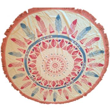 cheap wholesales round beach towels mandala