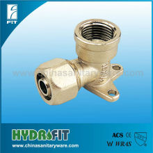 wall plated brass pipe fitting for pex pipe