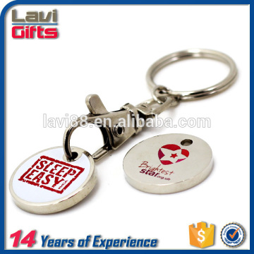 Cheap shopping trolley coin keyring