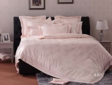 Pink Elegant Twin Lace Luxury Bed Sets Queen , Bedroom Bedding Sets
