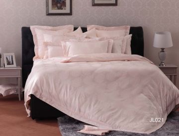 Pink Elegant Twin Lace Luxury Bed Sets Queen , Bedroom Bedding Sets
